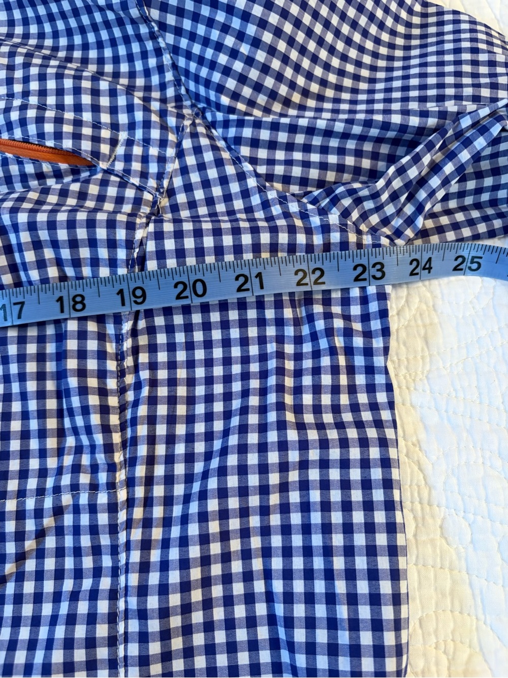 Orvis Blue Gingham Button-Down Shirt - Picture 4 of 5
